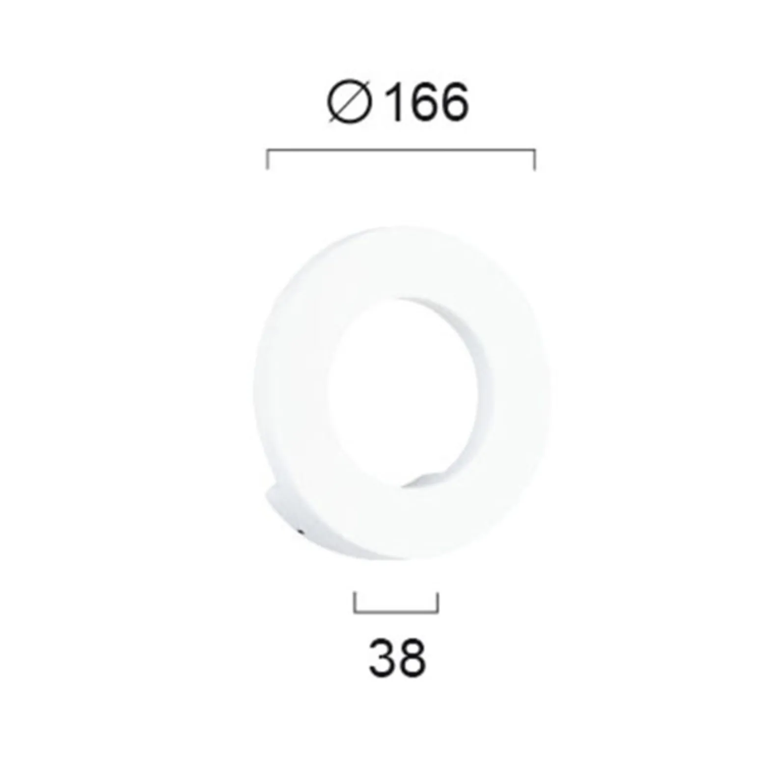 LED-Außenwandleuchte Santorini, weiß, rund