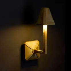 LED-Außenwandleuchte Silva Frame, Höhe 30 cm, messing antik