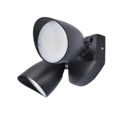 LED-Außenwandstrahler SHRIMP, schwarz, 20 W, 2-flg., IP54