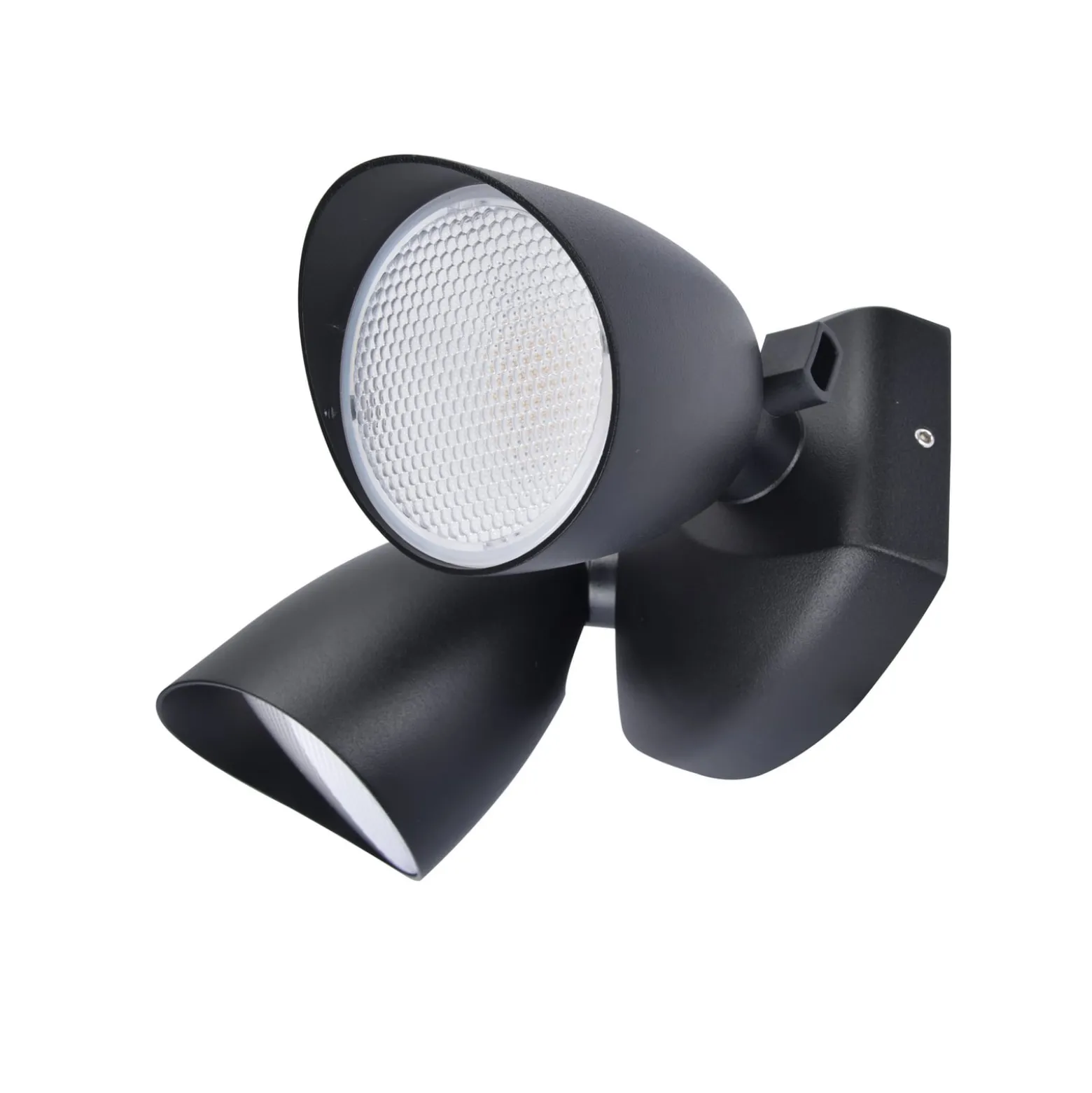 LED-Außenwandstrahler SHRIMP, schwarz, 20 W, 2-flg., IP54