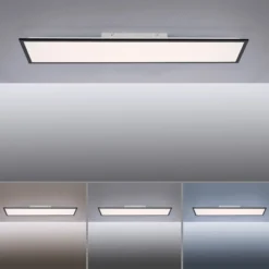 LED-Aufbaupanel Flat CCT, schwarz, 119 x 29 cm