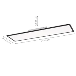LED-Aufbaupanel Flat CCT, schwarz, 119 x 29 cm