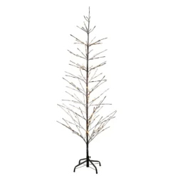 LED-Baum Isaac Höhe 210cm braun, weiß verschneit