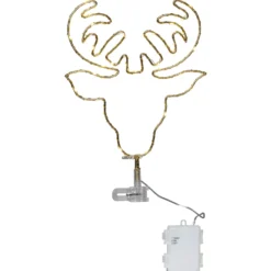 LED-Baumspitze Topsy, Hirschkopf Batteriebetrieb