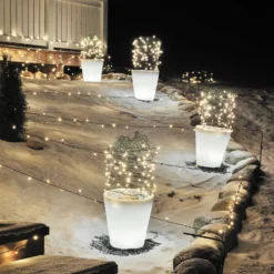 LED-Blumentopf Assisi beleuchtet Ø 28 cm