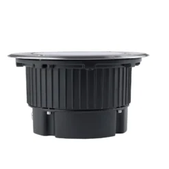 LED-Bodeneinbauleuchte Gea, Ø 18 cm, 3000K, Edelstahl