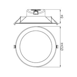 LED-Deckeneinbauleuchte Acrux, Ø 24 cm, schwarz, CCT