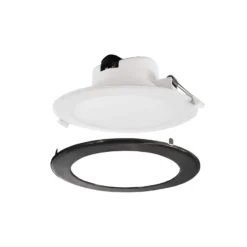 LED-Deckeneinbauleuchte Acrux, Ø 17 cm, schwarz, CCT