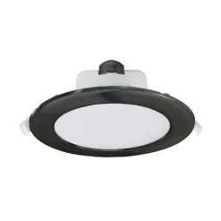 LED-Deckeneinbauleuchte Acrux, Ø 17 cm, schwarz, CCT