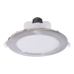 LED-Deckeneinbauleuchte Acrux, Ø 15 cm, silber matt, CCT