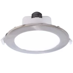 LED-Deckeneinbauleuchte Acrux, Ø 15 cm, silber matt, CCT