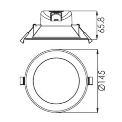 LED-Deckeneinbauleuchte Acrux, Ø 15 cm, silber matt, CCT