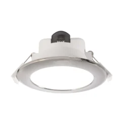 LED-Deckeneinbauleuchte Acrux, Ø 11 cm, silber matt, CCT