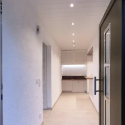 LED-Deckeneinbauleuchte Acrux, Ø 11 cm, silber matt, CCT