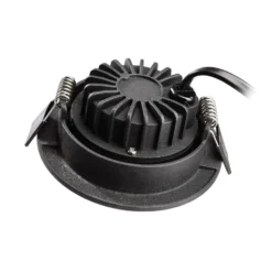 LED-Deckeneinbauleuchte Dione, IP44, 4.000 K, schwarz, dim