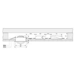 LED-Deckeneinbauleuchte Dione, IP44, 4.000 K, schwarz, dim