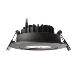 LED-Deckeneinbauleuchte Dione, IP44, 4.000 K, schwarz, dim
