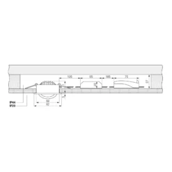 LED-Deckeneinbauleuchte Dione, IP44, 2.700 K, schwarz, dim