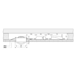 LED-Deckeneinbauleuchte Dione, IP44, schwarz, dim to warm
