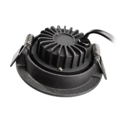 LED-Deckeneinbauleuchte Dione, IP44, schwarz, dim to warm