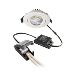 LED-Deckeneinbauleuchte Dione, IP44, weiß, dim to warm