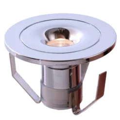 LED-Deckeneinbauleuchte Punto Lumi, silber, 1 W, 3.000 K