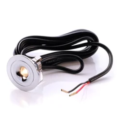 LED-Deckeneinbauleuchte Punto Lumi, silber, 1 W, 3.000 K