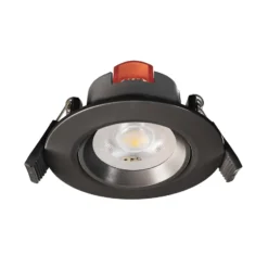 LED-Deckeneinbauleuchte SMD-68-230V, 3.000K, Ø8,5cm, schwarz