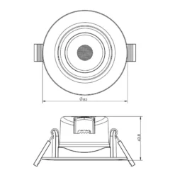 LED-Deckeneinbauleuchte SMD 68 230V, weiß 2.700 K