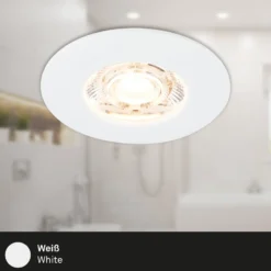 LED-Deckeneinbauspot Kulana Mini IP44 3er weiß