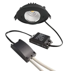 LED-Deckeneinbaustrahler Dione 4.000 K schwarz