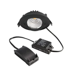 LED-Deckeneinbaustrahler Dione 4.000 K schwarz