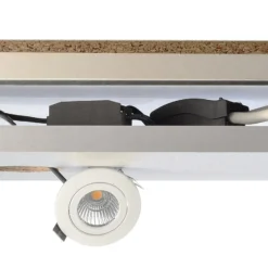 LED-Deckeneinbaustrahler Dione 4.000 K silbergrau
