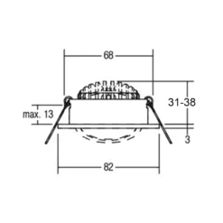 LED-Deckeneinbaustrahler Dione 4.000 K weiß