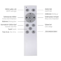 LED-Deckenlampe Acri CCT RGB Fernbedienung 44x20cm