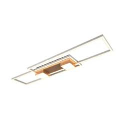 LED-Deckenlampe Albany, braun, 100 x 28 cm, Alu, CCT dimmbar