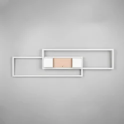 LED-Deckenlampe Albany, braun, 100 x 28 cm, Alu, CCT dimmbar