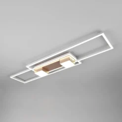 LED-Deckenlampe Albany, braun, 100 x 28 cm, Alu, CCT dimmbar