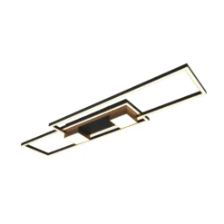 LED-Deckenlampe Albany, schwarz, 100 x 28 cm Alu CCT dimmbar