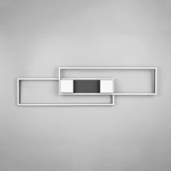 LED-Deckenlampe Albany, schwarz, 100 x 28 cm Alu CCT dimmbar