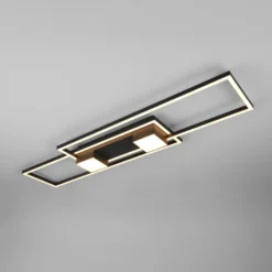 LED-Deckenlampe Albany, schwarz, 100 x 28 cm Alu CCT dimmbar