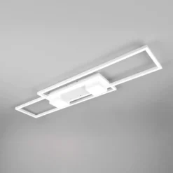 LED-Deckenlampe Albany, weiß, 100 x 28 cm, Alu, CCT, dimmbar