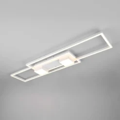 LED-Deckenlampe Albany, weiß, 100 x 28 cm, Alu, CCT, dimmbar
