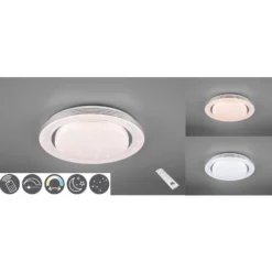 LED-Deckenlampe Atria, Ø 58 cm, weiß, Kunststoff, CCT