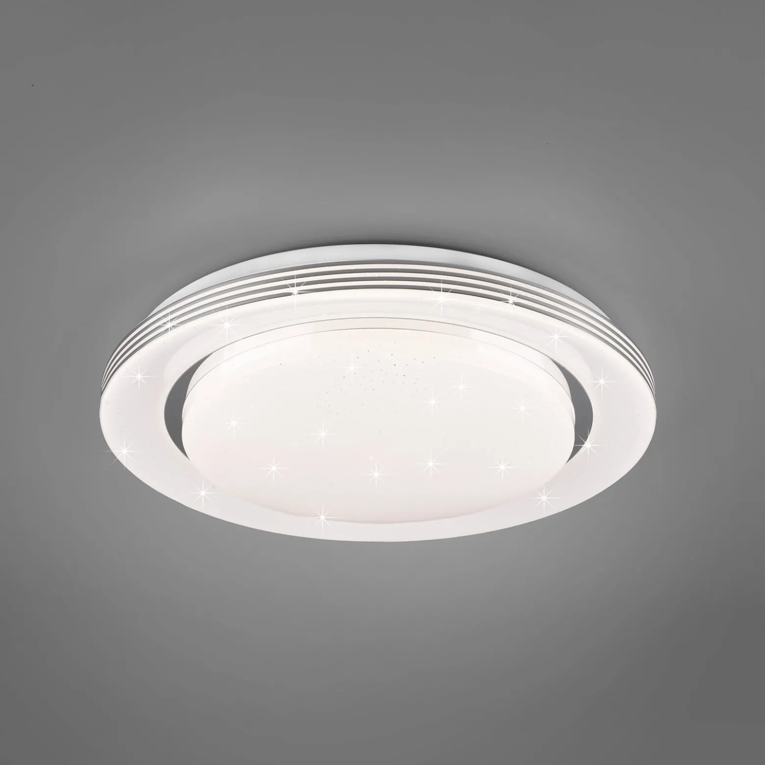 LED-Deckenlampe Atria, Ø 38 cm, weiß, Kunststoff, CCT