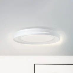 LED-Deckenlampe Barty, weiß/chrom, Ø 48,5 cm, CCT, Metall