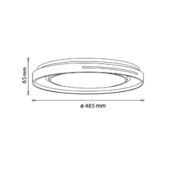 LED-Deckenlampe Barty, weiß/chrom, Ø 48,5 cm, CCT, Metall