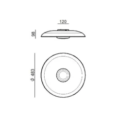 LED-Deckenlampe Basin_P, weiß, Metall, Ø 48 cm