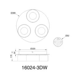 LED-Deckenlampe Belinda, Ø 38 cm, weiß, 3-flg., Glas