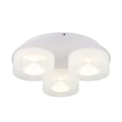 LED-Deckenlampe Belinda, Ø 38 cm, weiß, 3-flg., Glas